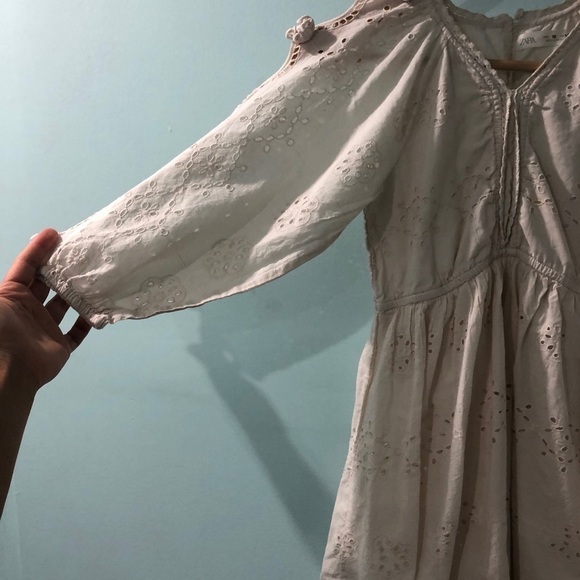 Zara kids | 10 | White Eyelet Dress - Picture 5 of 6